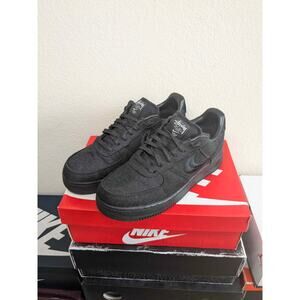 Stussy x Nike Air Force 1 Low Triple Black Size 10.5